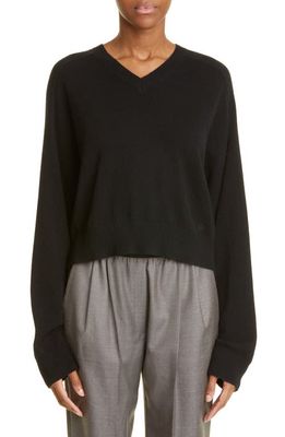 Loulou Studio Emsalo V-Neck Cashmere Sweater in Black