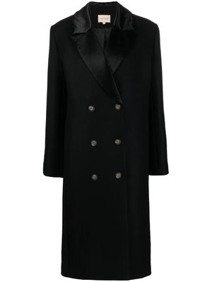Loulou Studio Erla double-breasted coat - Black