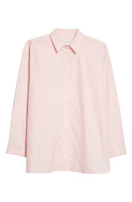 Loulou Studio Espanto Cotton Poplin Button-Up Shirt in Ss23 Pink