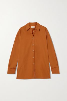 LOULOU STUDIO - Espanto Oversized Cotton-poplin Shirt - Orange
