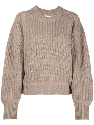 Loulou Studio Hevel ribbed-knit cashmere jumper - Brown
