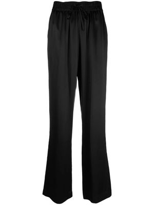 Loulou Studio high-waisted silk pants - BLACK