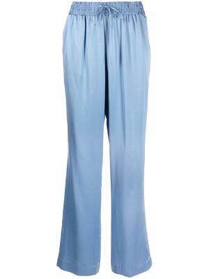 Loulou Studio high-waisted silk pants - Blue