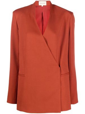 Loulou Studio hook-fastened double-breasted blazer - Red