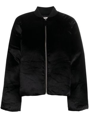 Loulou Studio Lafu velvet bomber jacket - Black