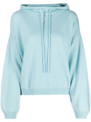 Loulou Studio longsleeved drawstring cashmere hoodie - Blue