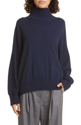 Loulou Studio Murano Cashmere Turtleneck Sweater in Navy