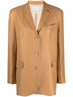 Loulou Studio relaxed-fit single-breasted blazer - Brown