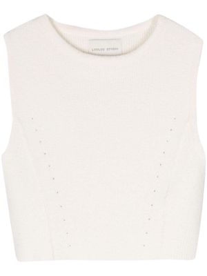Loulou Studio ribbed cropped top - Neutrals