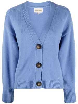 Loulou Studio ribbed-knit buttoned-up cardigan - Blue