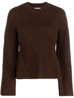 Loulou Studio ribbed-knit cashmere jumper - Brown