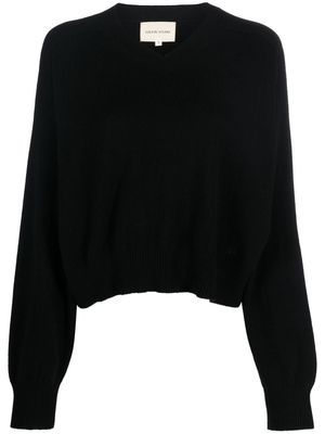 Loulou Studio ribbed-knit V-neck sweater - Black