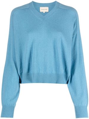 Loulou Studio ribbed-knit V-neck sweater - Blue