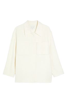 Loulou Studio Riva Wool & Cashmere Felt Jacket in Ivory