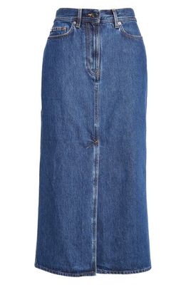 Loulou Studio Rona Denim Maxi Skirt in Washed Blue