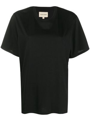 Loulou Studio round neck cotton t-shirt - Black
