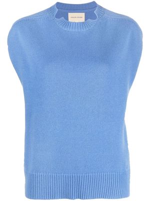 Loulou Studio Sagar cap-sleeve wool top - Blue