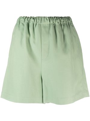 Loulou Studio Seto elasticated shorts - Green