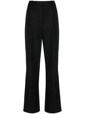 Loulou Studio Solo pleated flared trousers - Black