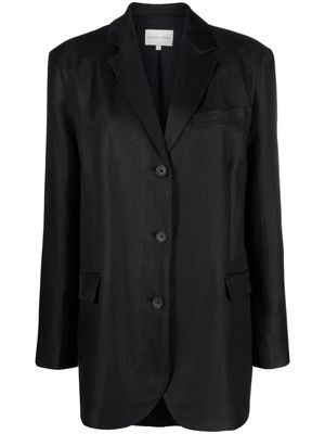 Loulou Studio Sora linen-blend blazer - Black