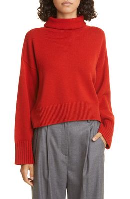 Loulou Studio Stintino Crop Wool & Cashmere Sweater in Cherry