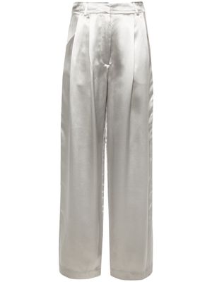 Loulou Studio Vione silk-blend trousers - Grey