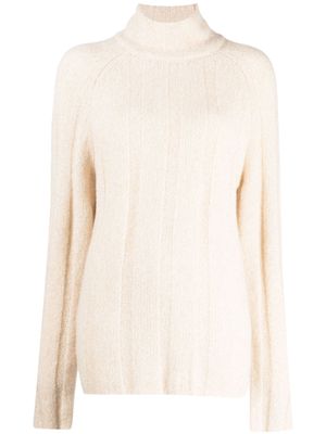 Loulou Studio wide-ribbed roll-neck jumper - Neutrals