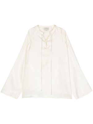 Loulou Studio Zamia silk faille blouse - Neutrals
