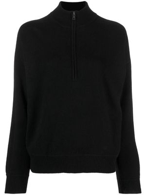 Loulou Studio zip-front cashmere jumper - Black