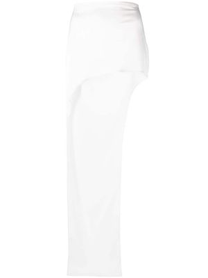 Loulou x Rue Ra asymmetric satin skirt - White