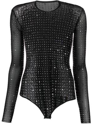 Loulou x Rue Ra crystal-embellished bodysuit - Black