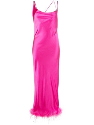 Loulou x Rue Ra feather-detail maxi dress - Pink