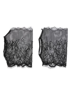 Loulou x RUE RA lace-embroidered sheer gloves - Black