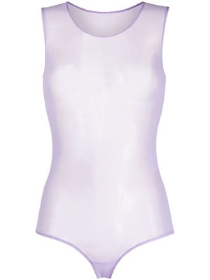 Loulou x Rue Ra sleeveless semi-sheer bodysuit - Purple