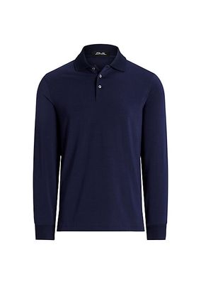 Lounge Jersey Long-Sleeve Polo Shirt