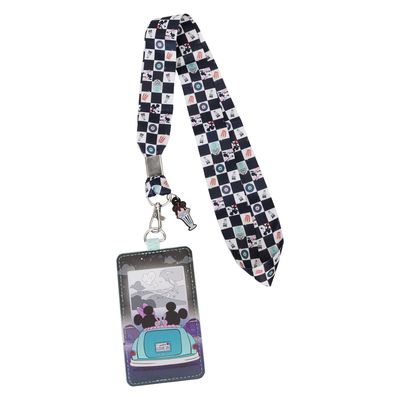 Loungefly Mickey & Minnie Date Night Drive-In Lanyard with Cardholder