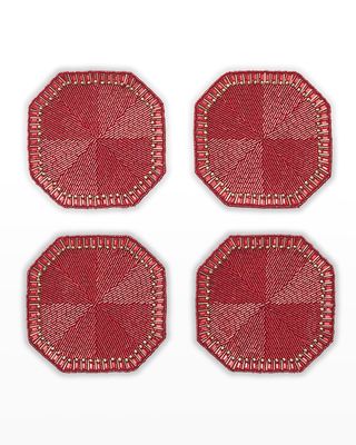 Louxor Coasters, Set of 4 - Red