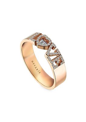 Love 18K Rose Gold & 0.22 TCW Diamonds Ring