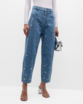 Love Attacked Crystal-Embellished Jeans