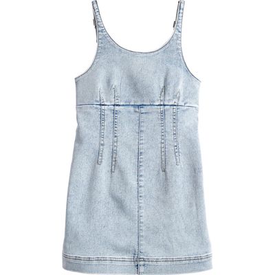 Love, Fire Kids' Summer Denim Dress in Light Wash 