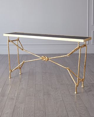 Love Knot Gold Leaf Console Table