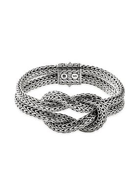 Love Knot Sterling Silver Chain Bracelet