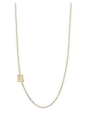 Love Letter 14K Yellow Gold Single Diamond Initial Necklace