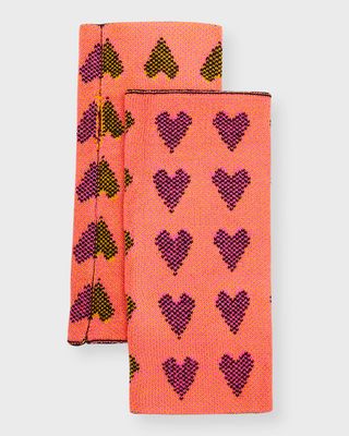 Love Lines Cotton-Cashmere Hand Warmers