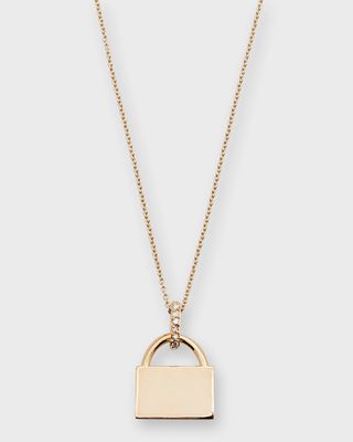 Love Lock Diamond Pendant Necklace