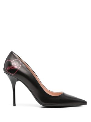 Love Moschino 100mm leather pumps - Black