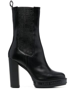 Love Moschino 110mm platform ankle boots - Black