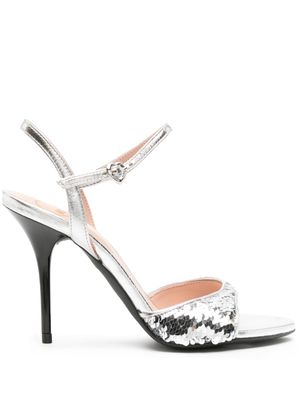Love Moschino 110mm sequin-embellished pumps - Silver