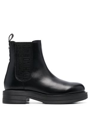 Love Moschino 40mm logo-tape Chelsea boots - Black