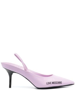 Love Moschino 90mm pointed slingback pumps - Pink